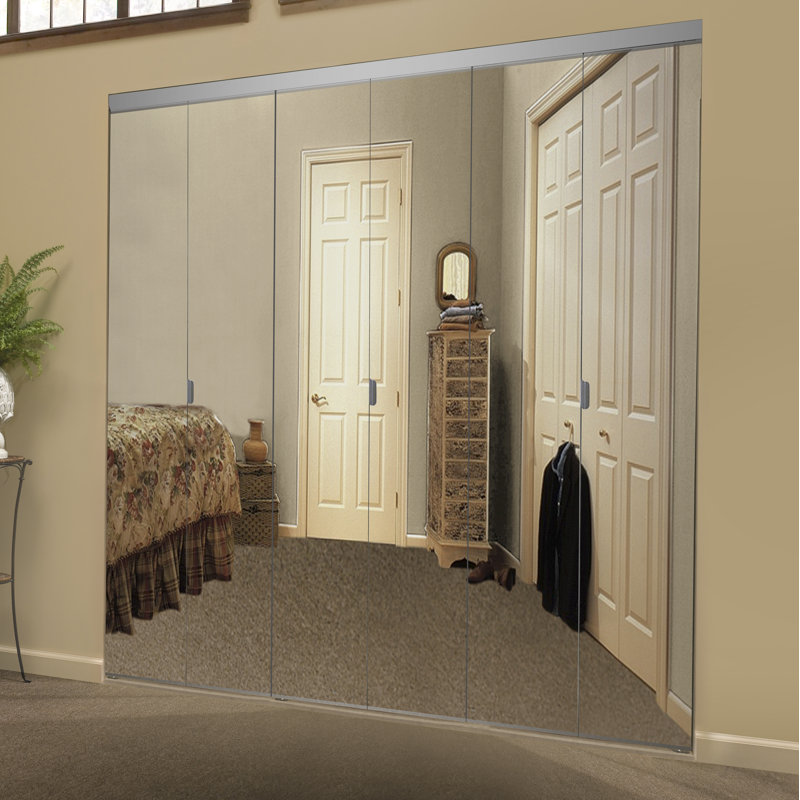 Custom Door and Mirror Polished Edge Solid Core MDF Interior Mirrored